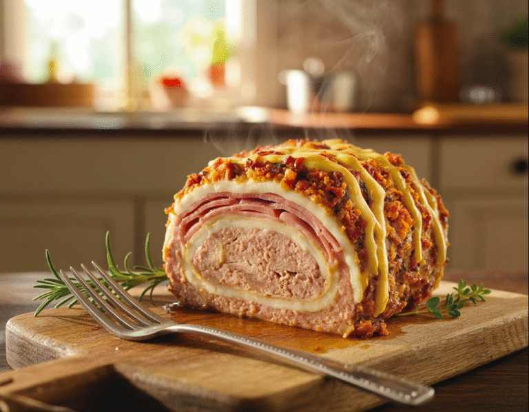 How to Make Chicken Cordon Bleu Meatloaf – Easy, Juicy & Cheesy!