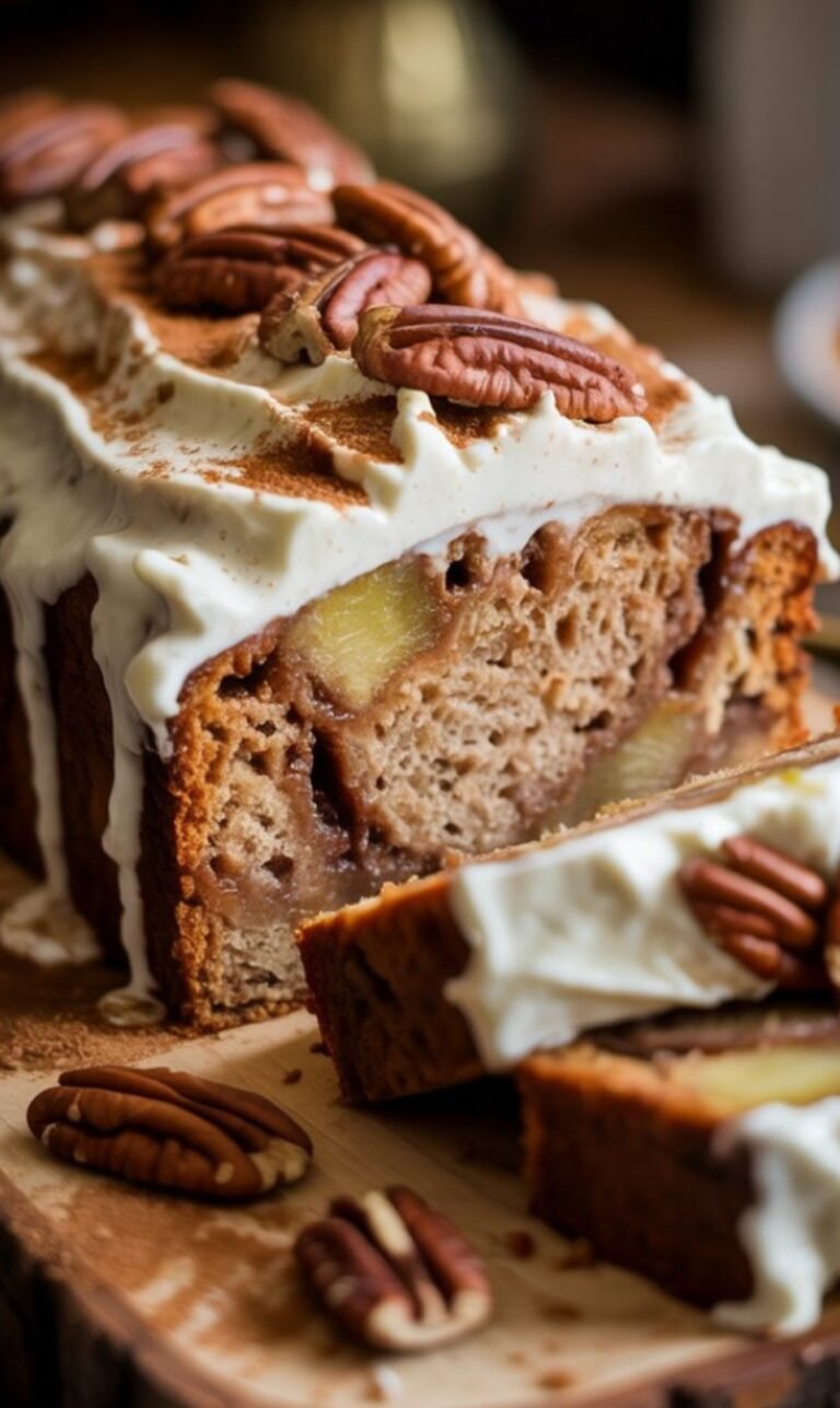 Southern-Style Hummingbird Loaf with Whipped Cinnamon Cream Cheese Slather