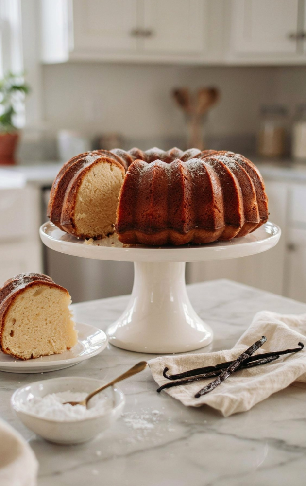 The Ultimate Golden Vanilla Bundt Cake