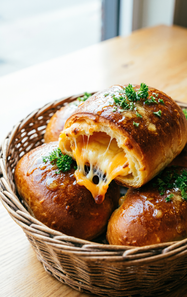 Golden Cheddar Surprise Rolls