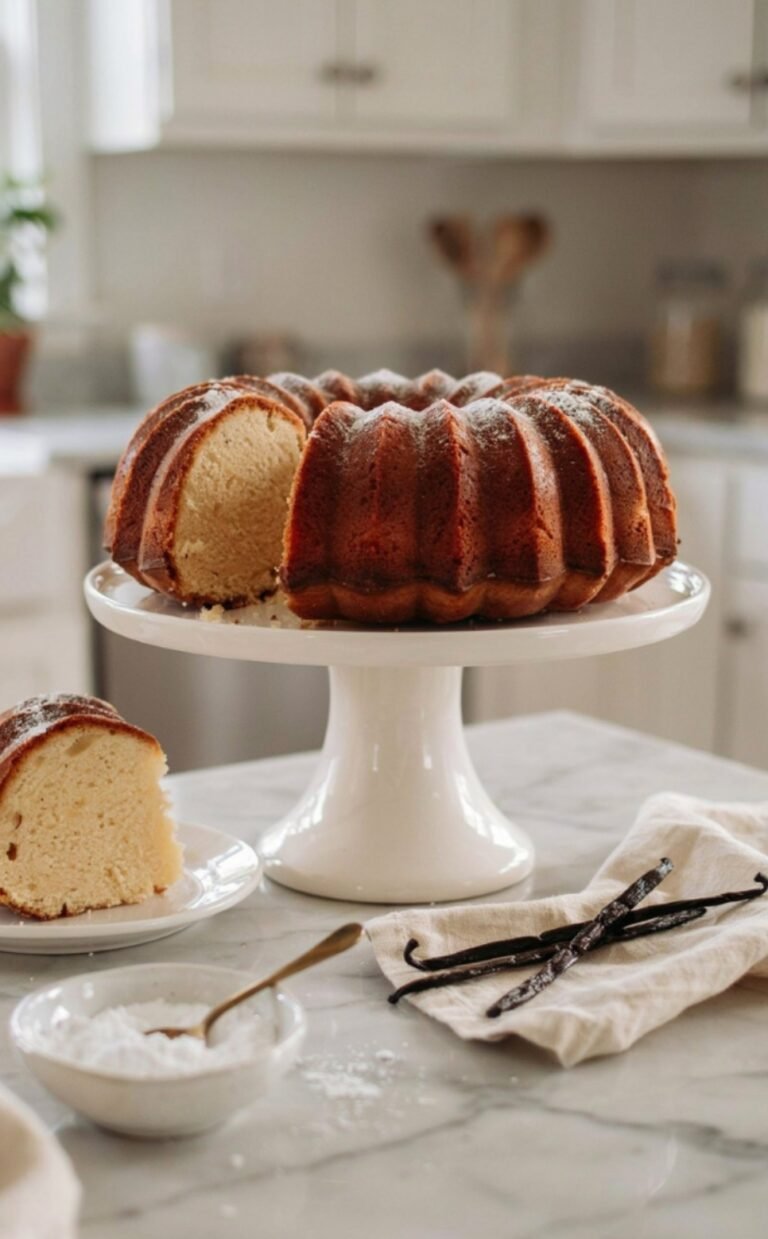 The Ultimate Golden Vanilla Bundt Cake