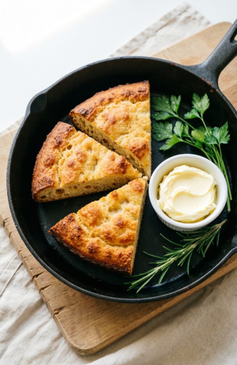 3-Ingredient Skillet Bread Alternative (Low-Carb & Ready in Minutes)